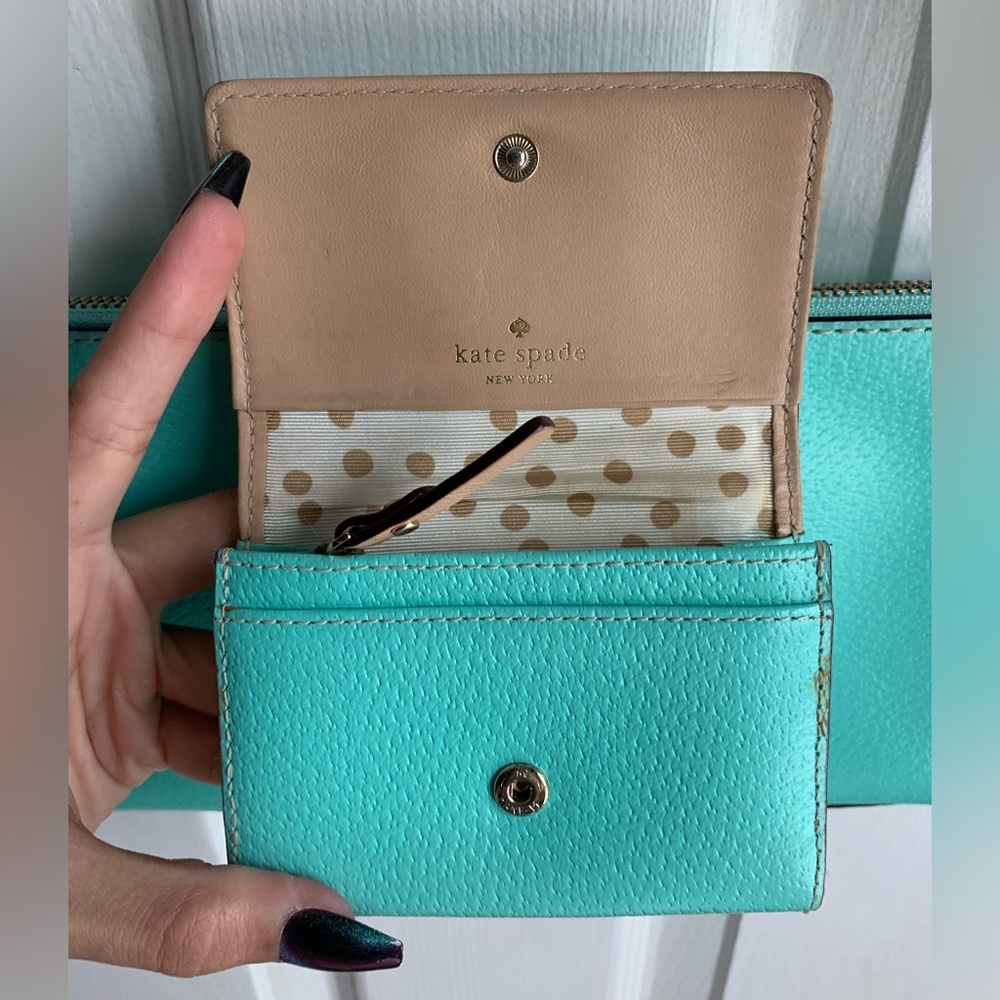 Kate Spade Turquoise Bag and Wallet w/ Dust bag - Picture 15 of 16